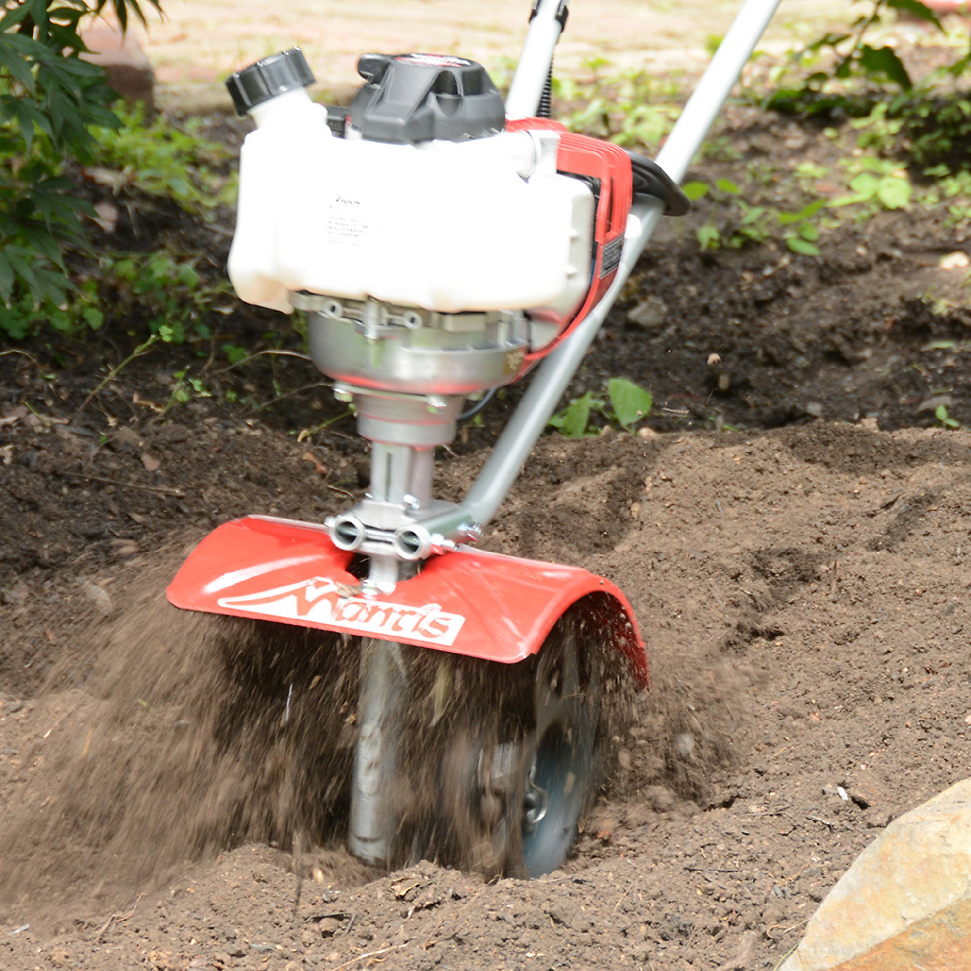 Mantis, 4-Cycle Tiller/Cultivator || Honda GX25 engine, Max. Working Width 9 in, Engine Displacement 25 cc, Model# 7268